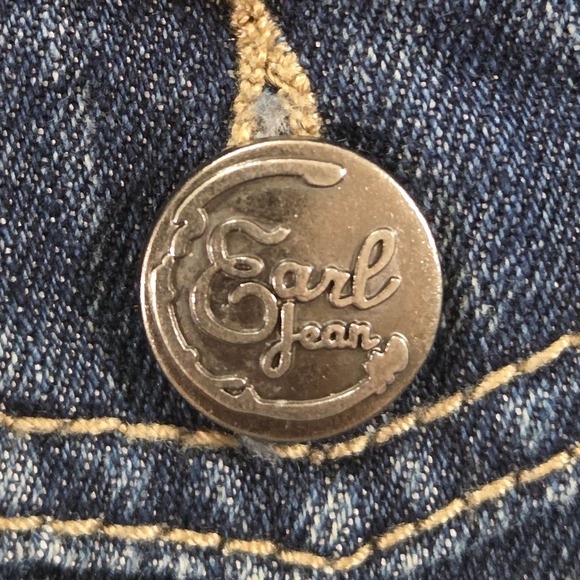 Earl Jean Denim Jacket Cropped Blue Jean Jacket Women's Size S - Picture 6 of 8